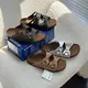 【熱賣】Birken-stock 夏季鏤空拖鞋兩款搭配百搭真皮軟木鞋底涼鞋女