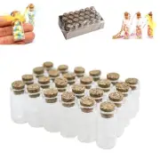 Mini Clear Glass Jars Bottles with Cork Stoppers for Arts & Crafts, Projects,