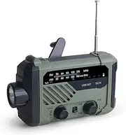 Digital FM AM Radio Outdoor Emergency Lamp Solar Hand Crank Radio Flashlight LED Reading Light SOS Alarm 2000mAh USB Output