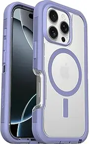 OtterBox Defender Series XT MagSafe Case for iPhone 16 Pro, Shockproof, Ultra Tough Protective Case, 7X Military Standard Tested, Transparent/Purple