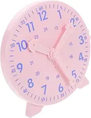 OFFIGAM Teaching Clock for Educational Management Tool for Preschool and Early Learning Fun Pink Design for Classroom Use to Enhance Timetelling Skills