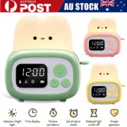 Small Timer Clock Toaster Lamp Cute Night Light Digital Alarm Clock Kids Gifts
