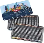 Derwent Procolour Pencils Set Of 72 In Tin, 4mm Round Core, Premium Core Strength, Smooth Texture, Ideal For Fine Art Drawing & Colouring, Professional Quality, 2302508