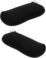 [VALICLUD] 2pcs Sunglasses Storage Bag Case for Eyeglasses Sunglasses Travel Organizer Eyeglasses Holder Soft Sunglasses Pouch Glasses Bag Sunglasses Case for Women Neoprene Black