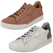 Ladies Clarks Wedge Heeled Trainers - Craft Cup Lace