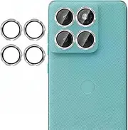 Jarttarn Compatible with Motorola Moto Edge 60 Fusion Camera Lens Protector, 9H Tempered Glass Camera Cover Protector Metal Individual Ring for Moto Edge 60 Fusion (Silver)