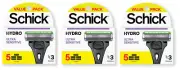 Schick Hydro Ultra Sensitive 3 Bladed Razor Refills, 15 Cartridges