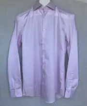 Reiss Remote Slim Fit Dress Shirt Button Front Pink Size Small NWT