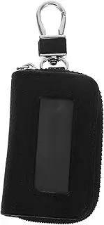 CLISPEED Car Key Fob Case with Elegant Vintage Design Multi Functional Zipper Key Holder and Small Accessories Fit for Men and Women Protective Sleeve for Scratch Resistance