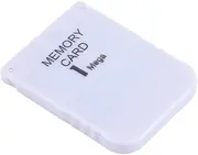 Akozon 1 MB Memory Card for PS, Memory Card Key Game One PS1 PS1 Compatible with All Games White
