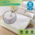 2024 Mattress Protector Bamboo Bed Matress Waterproof Single King Queen Double