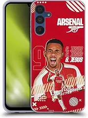 Head Case Designs Officially Licensed Arsenal FC Gabriel Jesus 2023/24 First Team Gel Case [Military Grade Protection] Compatible with Samsung Galaxy A15