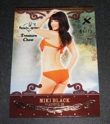 2015 Benchwarmer MIKI BLACK Treasure Chest #47 Gold/15 Playboy TRASHY Lingerie