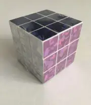 Brain Teaser Toy Twist Puzzle Cube 2.5x2.5 Iridescent Mixed Colors