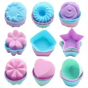 Silicone Cupcake Liners Reusable Silicone Baking Cups Non Stick Muffin Liners...