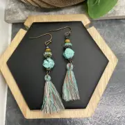 2.5” Bronze-tone Earring Set Bohemian Retro Drop Dangle New Free Ship B6152