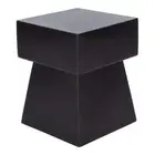 Safavieh Zen 18.1" Modern Concrete Indoor/Outdoor Accent Table in Black
