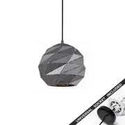 Snap Lighting Origami Metal Dome Downlight to Pendant Light Conversion Kit Grey Small