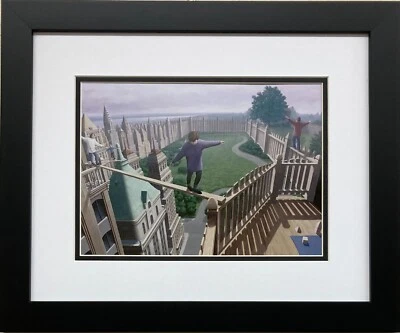 Rob Gonsalves " High Park Pickets " Newly Custom Framed Art Print Magic Realism