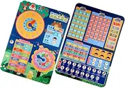 KALLORY 1 Set Educational Calendar Weather Chart for Interactive Learning Monthly Clock Weather Matching Game for and Engaging Cognitive Development