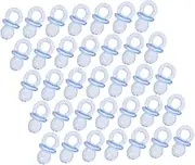 GLSTOY 150 pcs Mini Acrylic Pacifiers for Shower Decorations Clear Pacifiers for Shower Games Lightweight Portable for Boys