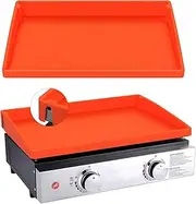 Jacooxi 22 Inch Food Grade Silicone Griddle Mat for Blackstone Grill, Upgraded Full-edge Griddle Cover, All Season Griddle Cooking Surface Protective Cover, Orange