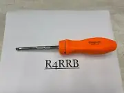 Snap-on Tools NEW ORANGE Ratcheting 1/4" DRIVE RATCHET SOCKET Screwdriver TMR4O