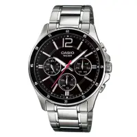 在飛比找momo購物網優惠-【CASIO 卡西歐】時尚三眼三針爵士腕錶(MTP-1374
