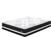 STARRY EUCALYPT King Single Memory Foam Mattress 34cm Pocket Spring, 7-Zone Suppotive Mattress in Medium Firmness, Euro Top Latex Mattress with High Density Foam Layer, Bethany White