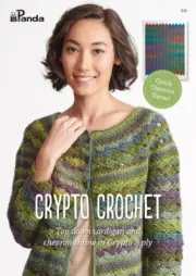 Crypto Crochet Pattern # 816 for Top down Cardigan & Throw Panda Crypto 8 Ply