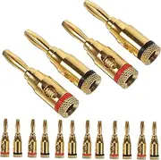 SWOOMEY Speaker Wire 12 Pairs 4mm Plated Secure Audio Connectors for Sound System Enhance Sound Clarity