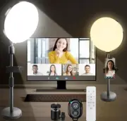 Ring Light with Stand Full-Screen for Desk Phone Holder Remote Control Touch