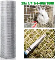 48inx100ft 1/4in Hardware Cloth Welded Wire Roll Chicken Fence Netting Garden