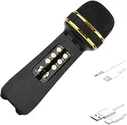 Wireless Karaoke Mic | Handheld Mic with Speaker | Microphone for Smartphones | Mic with Speaker Player | Portable Speaker Mic Karaoke System for Home and Outdoor Travels or Events