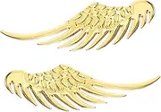 1 Set Van Cars Stickers Automotive Wings Badge Tail Wing for Decal Truck Motorcycle Angel Decals Trucks Vehicle Car Metal Golden Sticker Label Decorative Auto