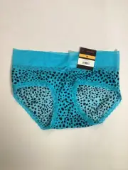 Womens No Boundaries Blue Black Polka Dot Micro Hipster Briefs NEW! NWT