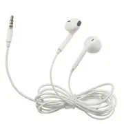 [TechBrands] 3.5mm Stereo Earphones w/ Microphone/Volume Control (White)