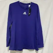 adidas Women's Creator Climalite Long Sleeve Crew Neck Tee Purple Size XL