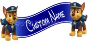 Paw Patrol Chase Banner Wall Decal (Inspired)