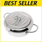 Versatile 2.3 Quart Tempura Deep Frying Pot for Fries and Fish with Easy Cleanup