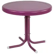 Northlight 22" Outdoor Retro Tulip Side Table, Purple
