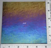 1140.31 IRIDIZED AVENTURINE BLUE 5" x 5" BULLSEYE 3mm THICK GLASS 90 COE