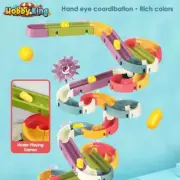 Baby Marble Runs Diy Assembled Slide Track Bath Toys Bathroom Shower Bathtub Toy