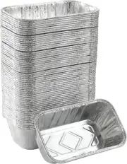 100 Pack 1Lb mini Loaf Pans Heavy Duty Disposable Aluminum Foil Bread Tins St...