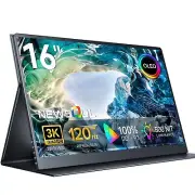 16” OLED Portable Monitor - 3K 120Hz, 0.1ms, 100% DCI-P3, Ultra-Slim for Laptop
