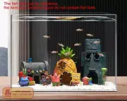 Anime Patrick Star Pineapple house Krusty Krab 9pcs Fish Tank Decoration Figure