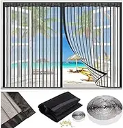 Magnetic Flying Insect Screen Door Magnetic Fly net Door is Automatically Sealed up and Down, no Drilling is Needed, Easy to Assemble, Customize Any Size Suitable for All Doors and Windows