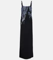 [Dries Van Noten] Dries Van Noten Sequined gown AU 6 black
