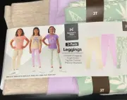 Member's Mark Girls Leggings Stretch Full-Waist Comfortable Elastic 3pk