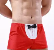 Men's Bow Tie U Convex Boxer Thin Sexy Low Waist Christmas Underwear Man Slip
